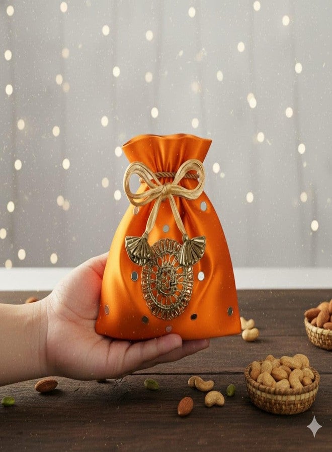 Wrapping Studio استوديو التغليف | حقائب بوتلي تقليدية لحفلات الزفاف والمناسبات الخاصة | حقائب هدايا تقليدية للحفلات | بوتلي للعملات المعدنية | طقم من 5 قطع من قماش الحرير المطرز - Image 4